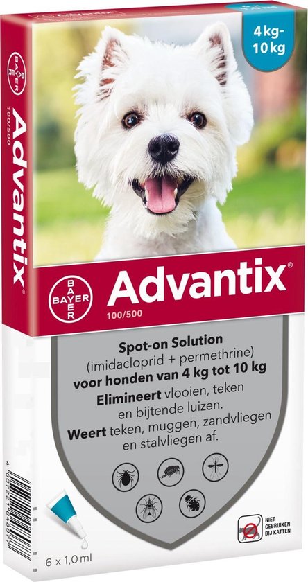 Toestemming Prime Triviaal Advantix 100/500 voor honden | Bestrijdt teken, vlooien & luizen! - DocVet  voor Hond & Kat
